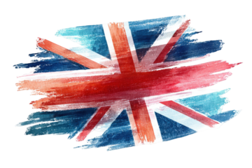 Abstract painted Union Jack flag