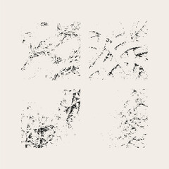 Granular vector texture with scratches and thread fragments