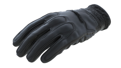 Dark gray motorcycle glove, close-up