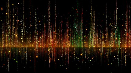Fototapeta premium Vibrant Abstract Background Featuring Colorful Vertical Lines on a Black Canvas for Artistic Digital Designs