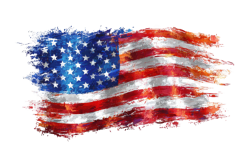 Abstract distressed US flag