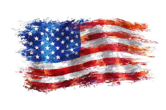 Abstract distressed US flag