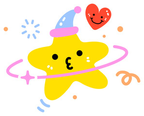 Cute Star Planet Sticker