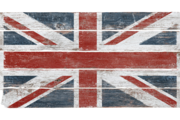 Union Jack on weathered wood