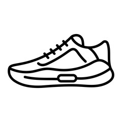 A line style icon representing a haptic shoe 