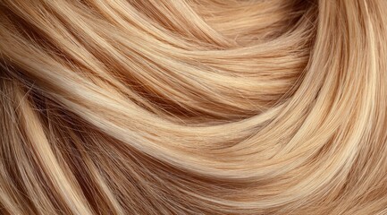 Fototapeta premium Close-up view of blonde hair strands