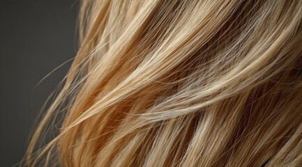 Naklejka premium Close-up view of flowing blonde hair