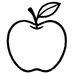 Apple element sketch silhouette