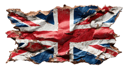 Ripped and aged UK flag