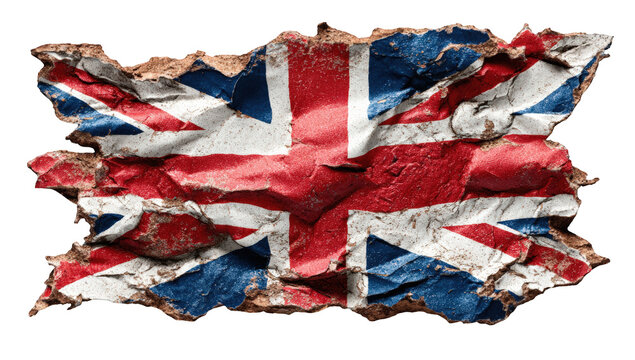 Ripped and aged UK flag