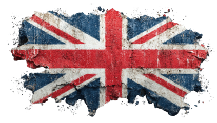Damaged United Kingdom flag