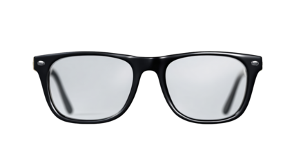 Black eyeglasses on black background