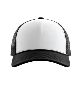 Blank trucker cap, black and white