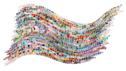 Abstract mosaic flag design