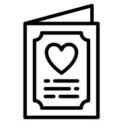 Valentine Card  Icon Element For Design