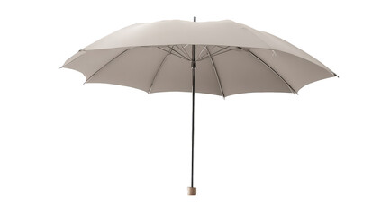 Light beige umbrella against a black background