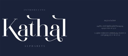 Kathal  Classic Lettering Minimal Fashion Designs. Typography modern serif fonts regular decorative vintage concept. vector illustration