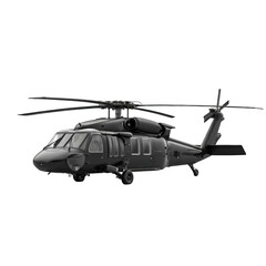 Dark gray military helicopter profile