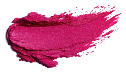 Fuchsia lipstick smear on white