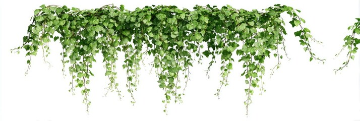 Hanging greenery cascading downwards