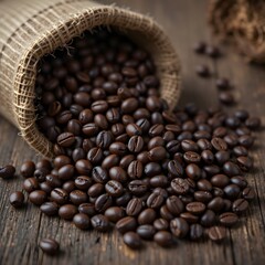 Obraz premium Organic Coffee Beans Close-up