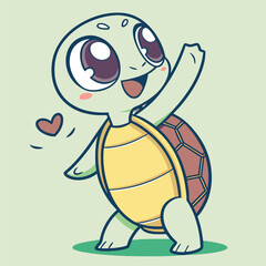 Cute turtle vector graphic