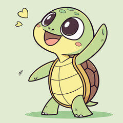Cute turtle vector graphic