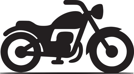 Classic motorcycle silhouette icon