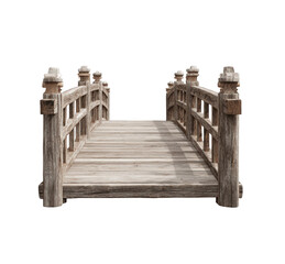 Naklejka premium Wooden bridge, Asian style