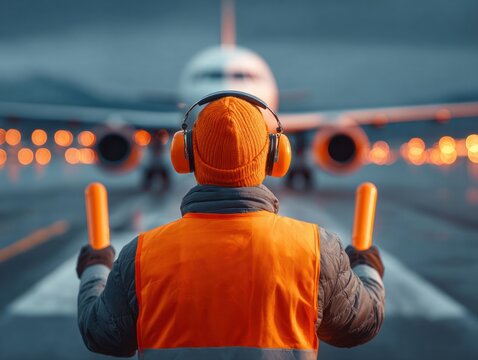 Air traffic control action airport runway safety personnel nighttime ground level aviation management