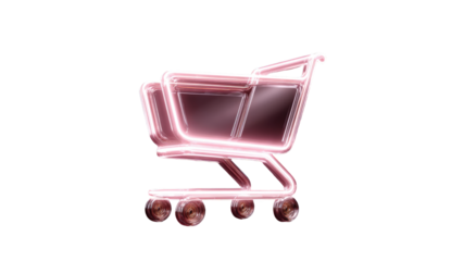 Pink shopping cart graphic
