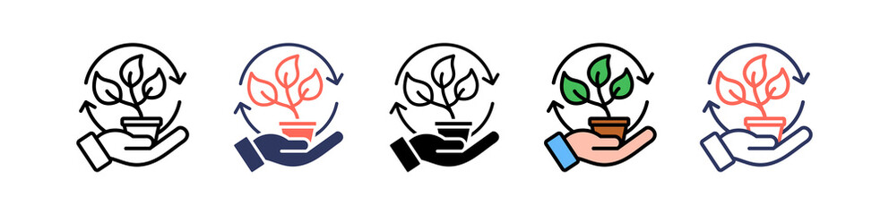 Eco Responsibility multiple icon