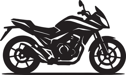 Obraz premium Motorcycle Silhouette Black and White Sports Bike