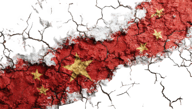 Cracked, faded flag image