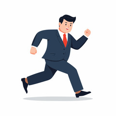 走る太めの男性