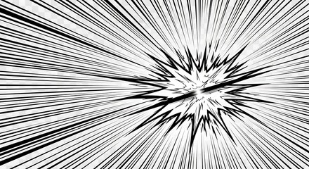 Radial Speed Lines Burst Effect.