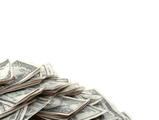 A pile of US dollars