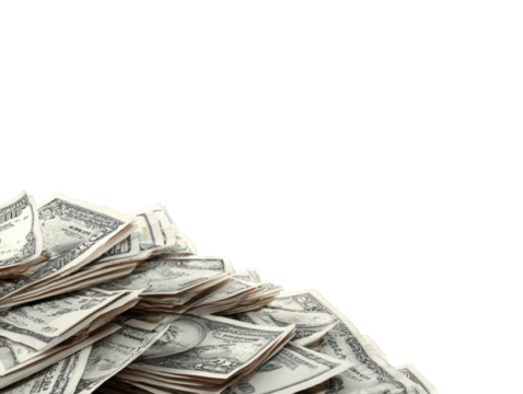 A pile of US dollars