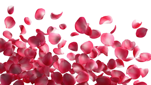 Rose petals floating in air (1)