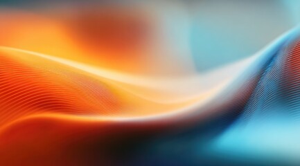 Obraz premium Abstract, flowing forms of warm orange and cool blue gradients