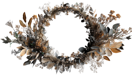 Dried flower wreath, muted tones (1)