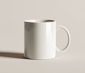 Obraz premium Blank white mug, simple and modern design