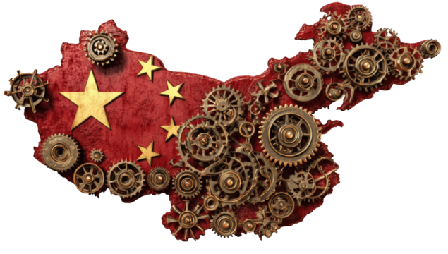 Steampunk map of China