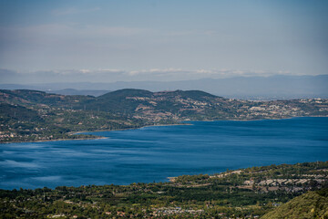 Sapanca Lake with hills and villages in T&uuml;rkiye