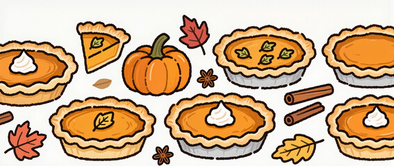 Celebrate autumn with delightful pumpkin pies and festive decor