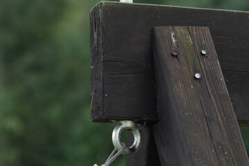 wooden planks, wooden seats, wood texture, swing elements, swing