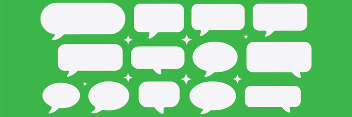 Speech Bubbles Vector Set - Blank Comic Signs Isolated on White for Dialogue, Chat & Design Projects