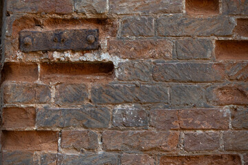 ancient imperial red brick wall