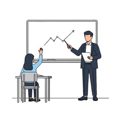 Teacher Explaining Lesson in Classroom