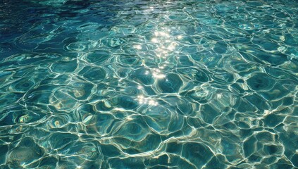 Rippled turquoise water, sunlit